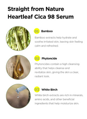 Our Vegan Heartleaf 98 Cica Serum Ingredients