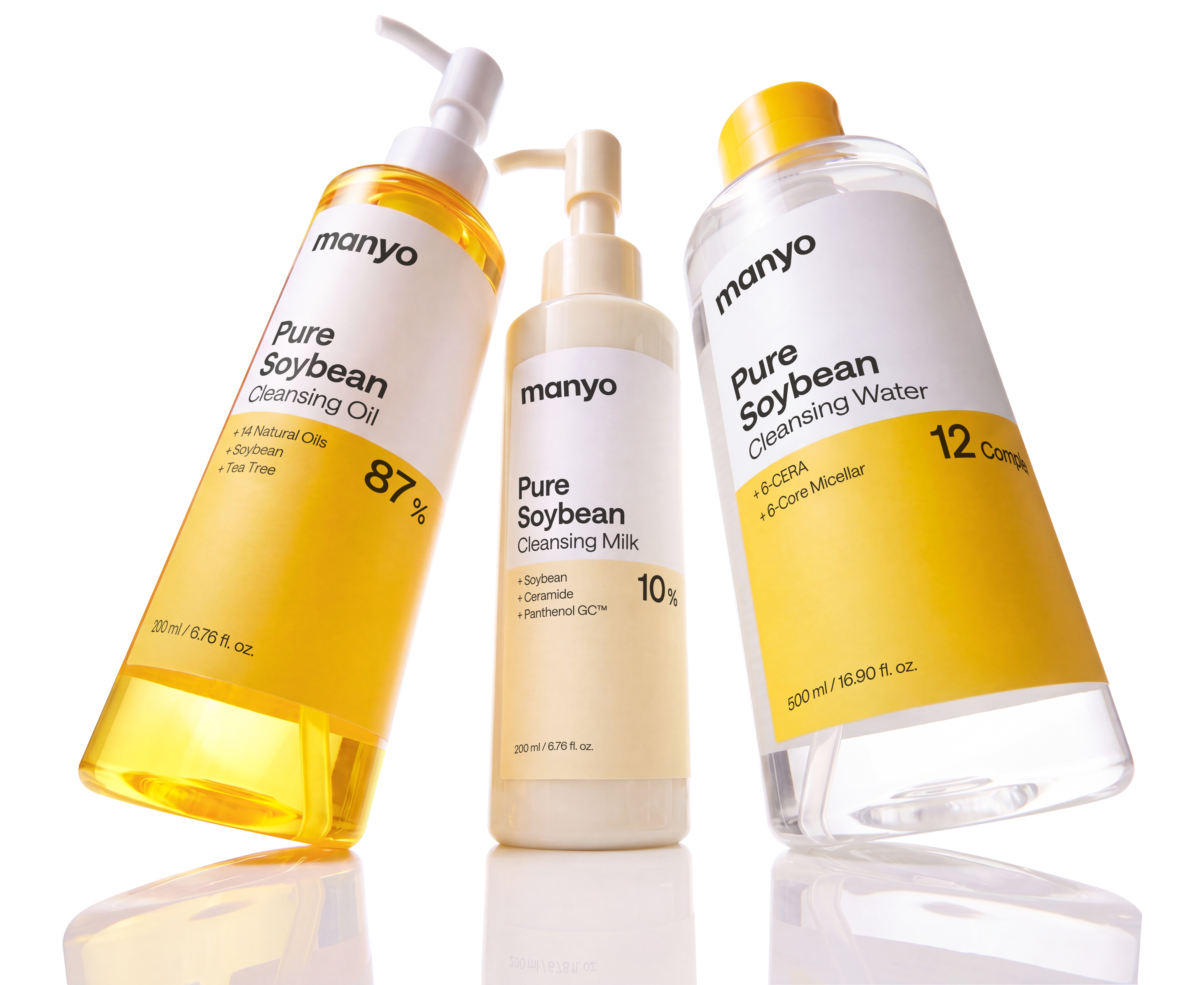 manyo cleansing oil, cleansing milk, cleansing water