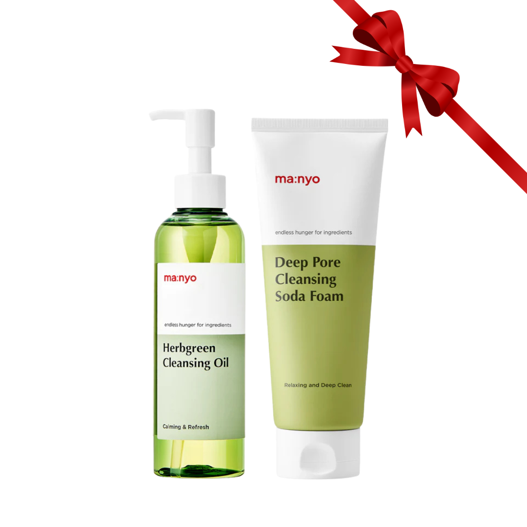 Green Double Cleansing Set (Oil + Foam Cleanser)