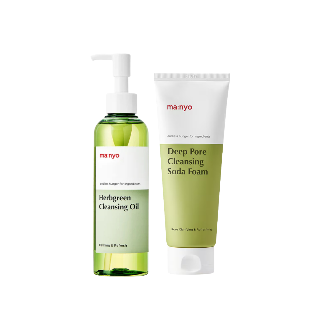 Green Double Cleansing Set (Oil + Foam Cleanser)
